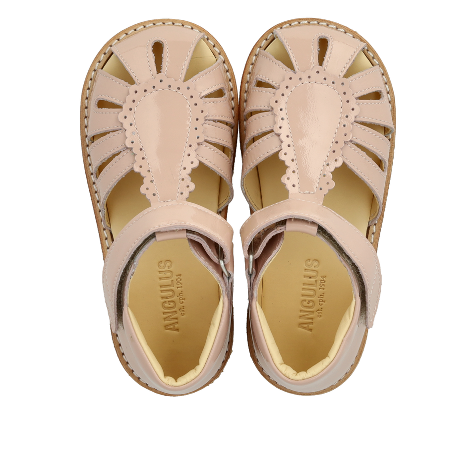 Beginner sandal with velcro closure - Rosebud