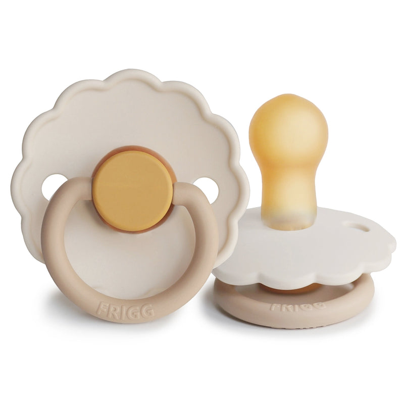 FRIGG Round Pacifier - Daisy Latex Size 1 & 2 - Chamomile
