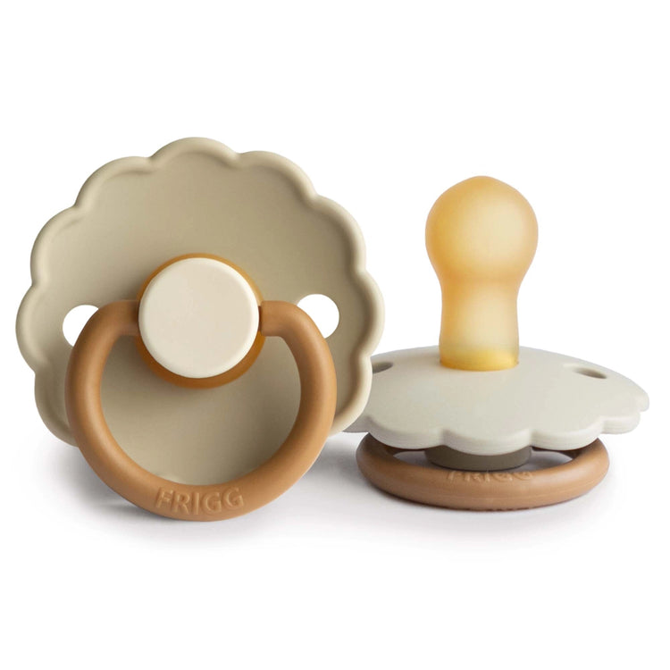 FRIGG Round Pacifier - Daisy Silicone Size 1 & 2 - Desert