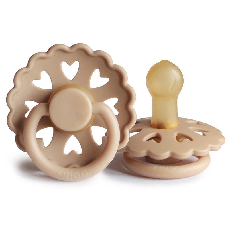 FRIGG Round Pacifier - Fairytale X H.C. Andersen Latex Size 1 & 2 - The Emperors New Clothes