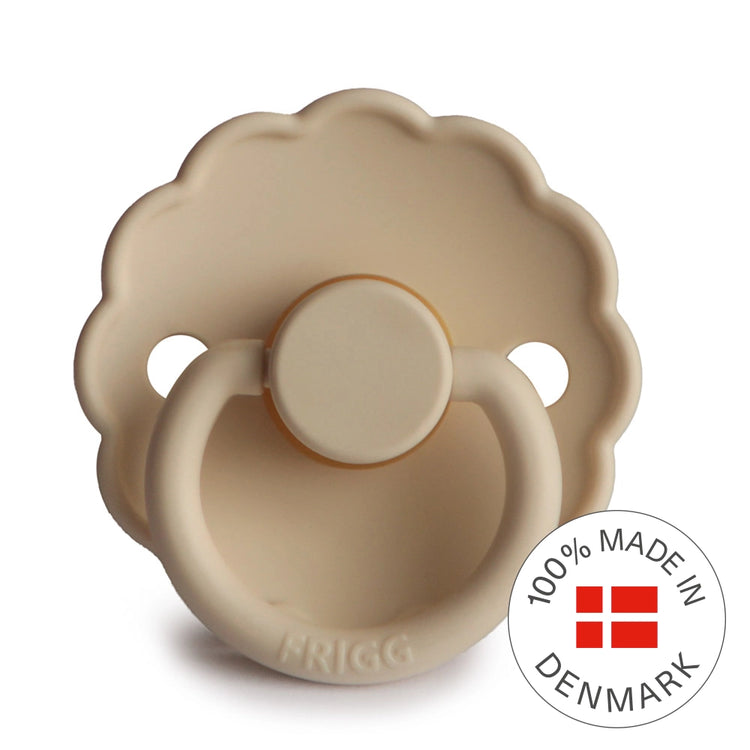 FRIGG Round Pacifier - Daisy Silicone Size 1 & 2 - Croissant
