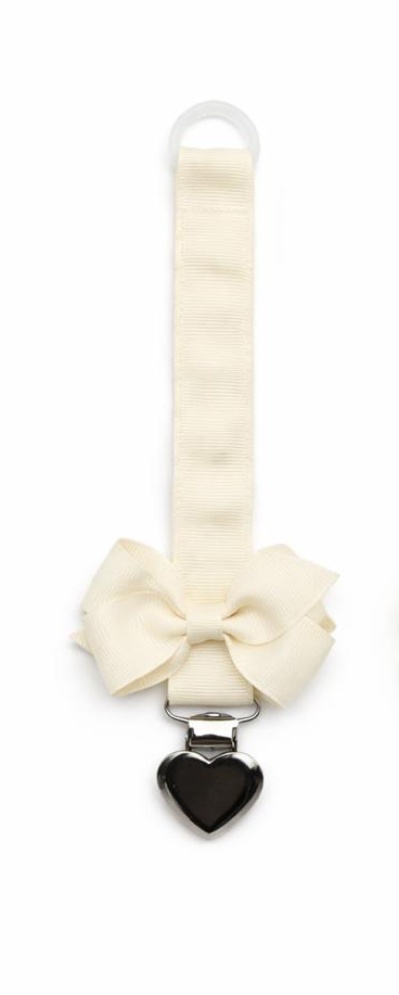 Little Noora - Pacifier Clip - Ivory Cloud