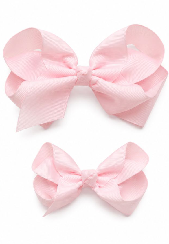 Hair Bow Powder Pink