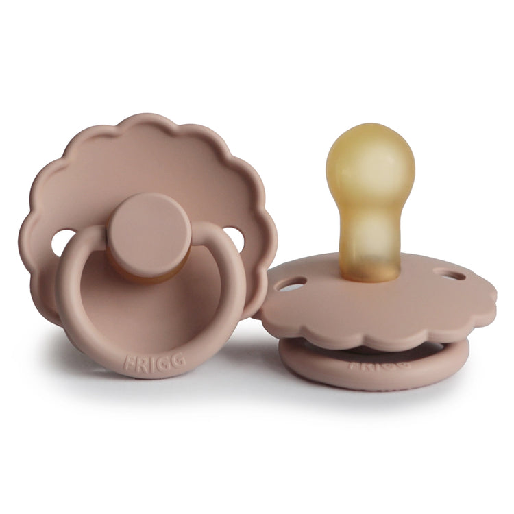 FRIGG Round Pacifier - Daisy Silicone Size 1 & 2 - Blush