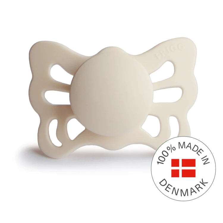 FRIGG Anatomical Pacifier - Butterfly Silicone Size 1 - Cream