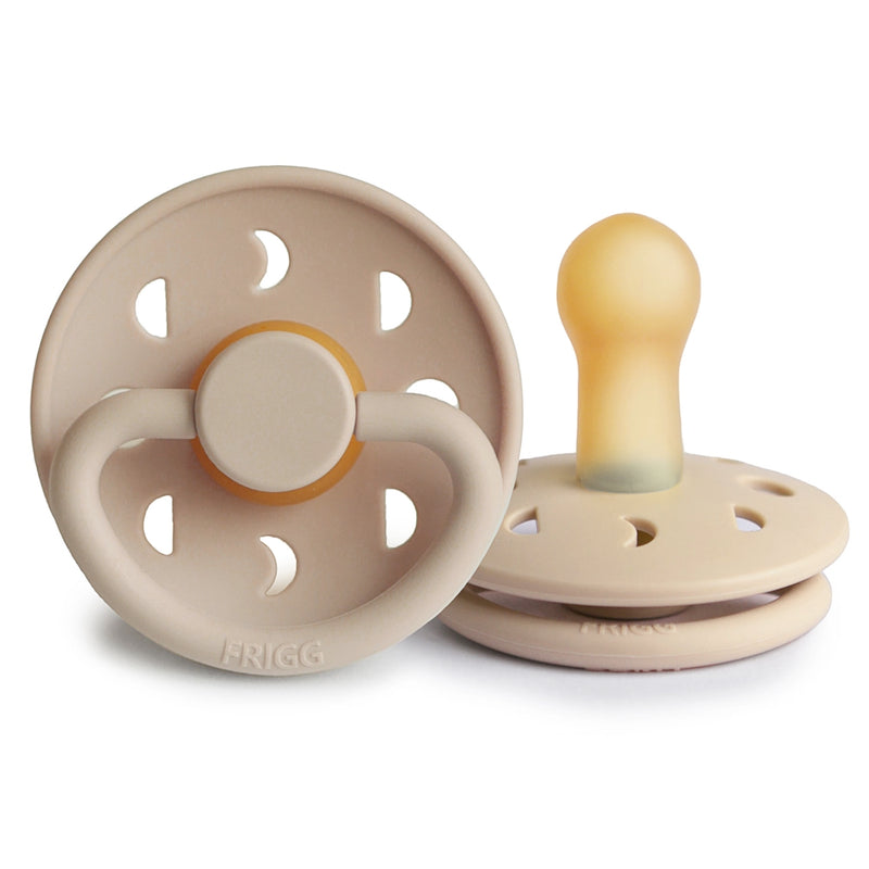 FRIGG Round Pacifier - Moon Phase Latex Size 1 & 2 - Croissant