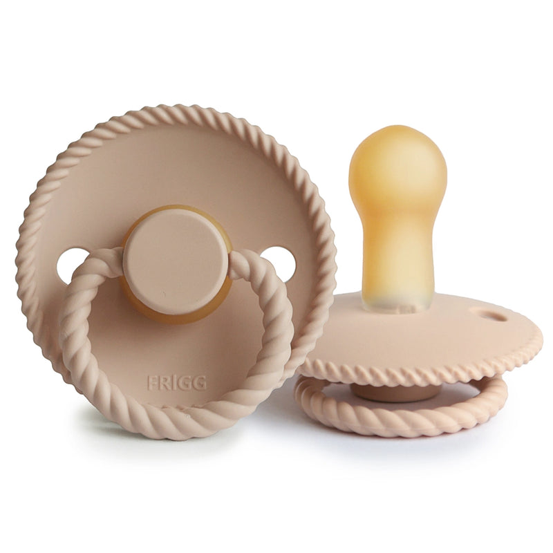 FRIGG Round Pacifier - Rope Latex Size 1 & 2 - Croissant