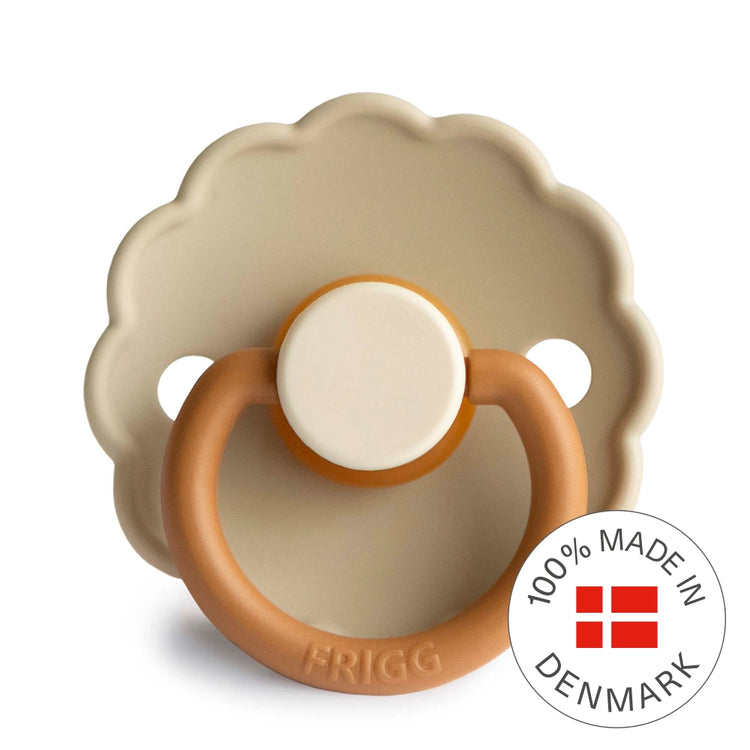 FRIGG Round Pacifier - Daisy Silicone Size 1 & 2 - Desert