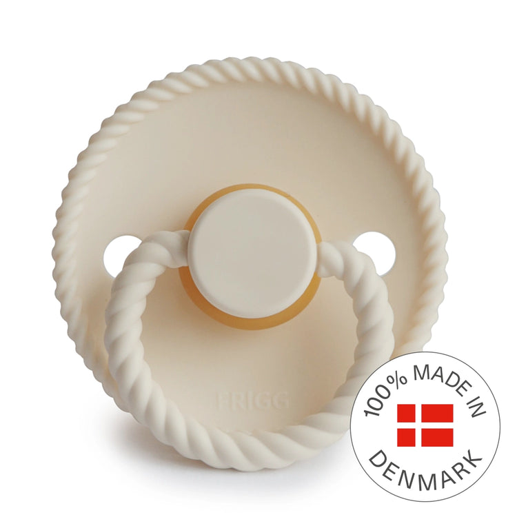 FRIGG Round Pacifier - Rope Latex Size 2 - Cream