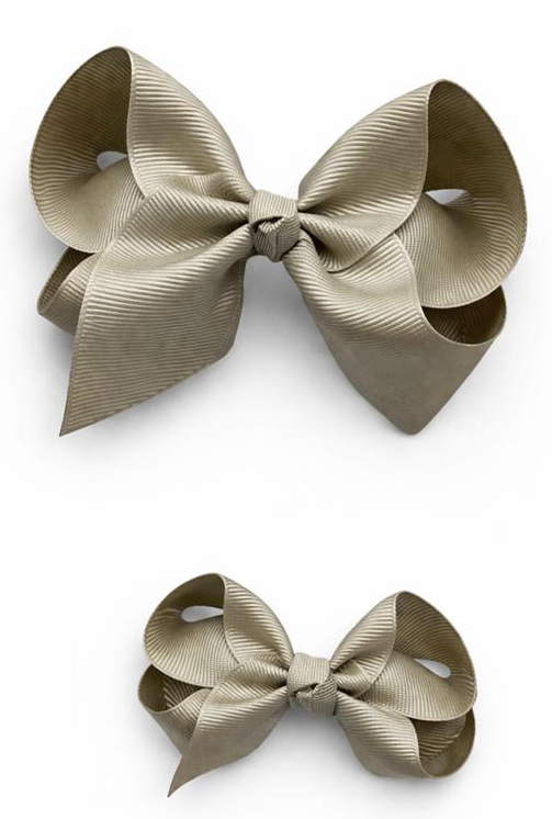Little - Noora Hair Bow - Sage Sand