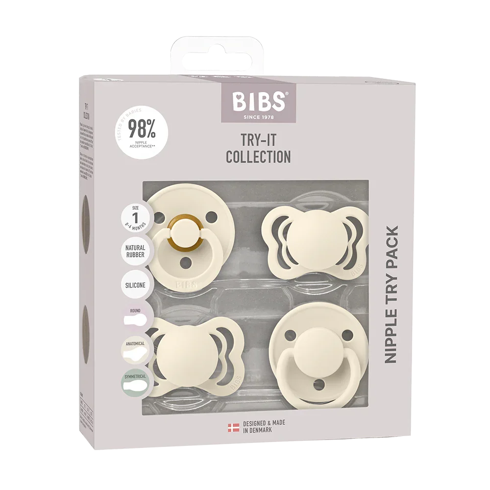 New Baby Pacifier Try-It Collection - Ivory